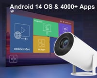 Magcubic Mini Projektor 4K Android 11 Okos Projektor 5G WiFi 6 BT 5.4 Full HD 1080P 200ANSI 8000L Automatikus Trapéz Korrekció Fehér 2