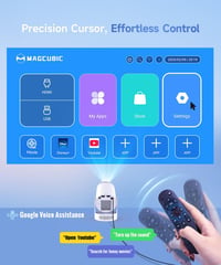 Magcubic Mini Projektor 4K FHD 1080P Android 14 WiFi 6 Hordozható Otthoni Mozi 6