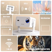 Magcubic Mini projektor, 4K, natívne 1080P Full HD, 400 ANSI, Android 14, inteligentný prenosný projektor 2