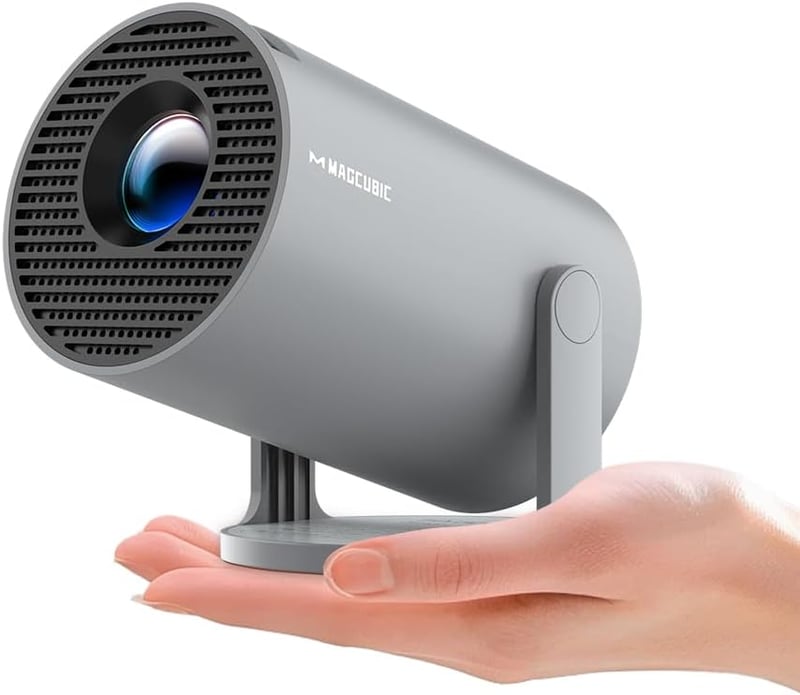 Magcubic Mini projektor 4K Smart WiFi 6 BT 5.4, Full HD 1080P, 200 ANSI 8000L, automata trapézkorrekció, szürke