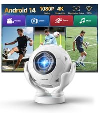 Inteligentný mini projektor Magcubic s podporou 4K, natívnym rozlíšením 1080P, 400 ANSI lúmenmi a prenosným dizajnom pre domáce kino 1