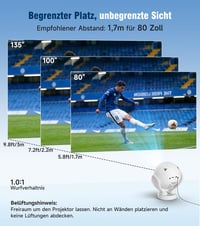 Inteligentný mini projektor Magcubic s podporou 4K, natívnym rozlíšením 1080P, 400 ANSI lúmenmi a prenosným dizajnom pre domáce kino 7