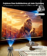 Inteligentný projektor Magcubic 1080P Full HD Native 800 ANSI s Google TV, integrovanými oficiálnymi aplikáciami a prenosným WiFi vysielaním 7