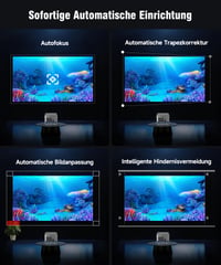 Inteligentný projektor Magcubic 1080P Full HD Native 800 ANSI s Google TV, integrovanými oficiálnymi aplikáciami a prenosným WiFi vysielaním 5