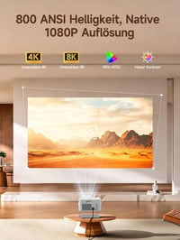 Inteligentný projektor Magcubic 4K, Android 14, natívne rozlíšenie 1080P, prenosný projektor, 800 ANSI lúmenov, WiFi, Bluetooth, inteligentný projektor 3