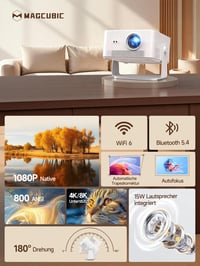 Inteligentný projektor Magcubic 4K, Android 14, natívne rozlíšenie 1080P, prenosný projektor, 800 ANSI lúmenov, WiFi, Bluetooth, inteligentný projektor 2