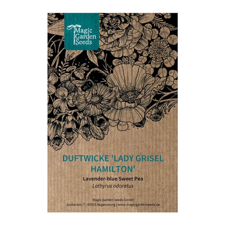 Magic Garden Seeds mirisni grašak 'Lady Grisel Hamilton' (Lathyrus odoratus) - lavanda plavi cvjetovi, intenzivan miris, pogodan za rezanje