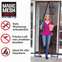Magic Mesh Elite magnetska zavjesa protiv komaraca za vrata – ojačani šavovi, jaki skriveni magneti, zaštita od insekata, za dimenzije do 99 x 211 cm 6