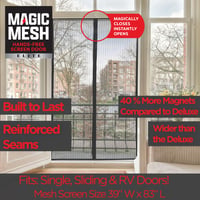 Magic Mesh Elite magnetska zavjesa protiv komaraca za vrata – ojačani šavovi, jaki skriveni magneti, zaštita od insekata, za dimenzije do 99 x 211 cm 7