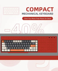 MAGIC-REFINER RK68 Wireless Mechanikus Gamer Billentyűzet 60% Hot Swap Piros Switch 5