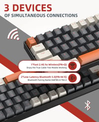 MAGIC-REFINER RK68 Wireless Mechanikus Gamer Billentyűzet 60% Hot Swap Piros Switch 3