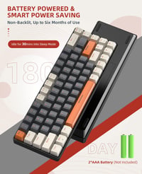 MAGIC-REFINER RK68 Wireless Mechanikus Gamer Billentyűzet 60% Hot Swap Piros Switch 8