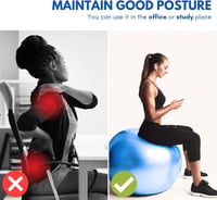MAGIC SELECT 45cm Gimnasztikai Labda Csúszásmentes Pilates Fitness Egyensúly Tréning Piros 5