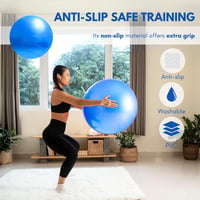 MAGIC SELECT 45cm Gimnasztikai Labda Csúszásmentes Pilates Fitness Egyensúly Tréning Piros 6