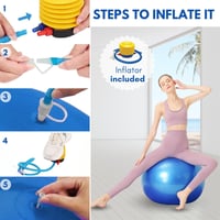 MAGIC SELECT 45cm Gimnasztikai Labda Csúszásmentes Pilates Fitness Egyensúly Tréning Piros 3