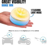 MAGIC SELECT 4db Figyelmeztető Lámpa DGT Engedéllyel Autó Motorkerékpár Közlekedéshez Mágneses Talppal 9V Elemmel 3