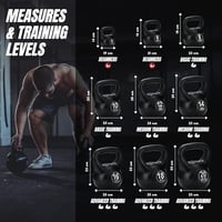 MAGIC SELECT 12 kg neopren bevonatú kettlebell ergonomikus markolattal fitnesz és bodybuilding edzéshez 6