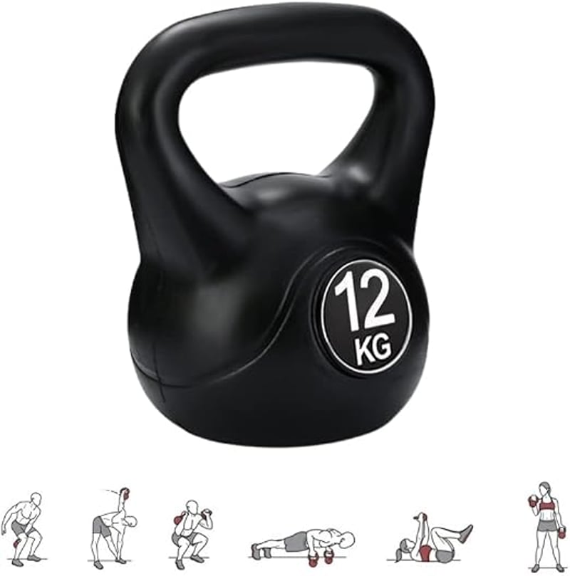 MAGIC SELECT 12 kg neopren bevonatú kettlebell ergonomikus markolattal fitnesz és bodybuilding edzéshez