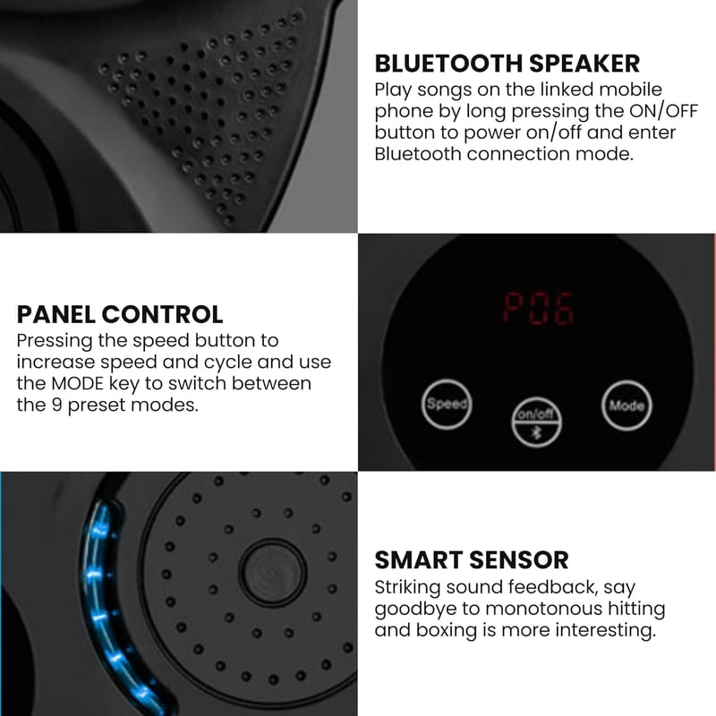 MAGIC SELECT Bluetooth Ütőpad LED Zenei Boxzsák 9 Mód Edzéshez