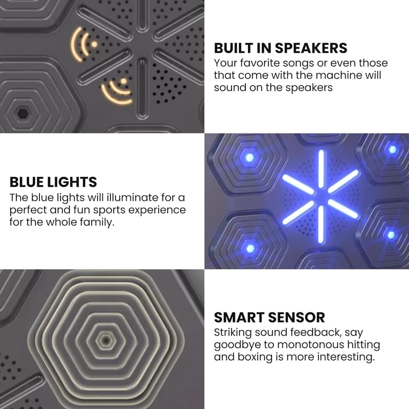 MAGIC SELECT Boxmaschine Bluetooth LED Zenei Ütéspad Boxkesztyűvel
