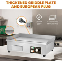 MAGIC SELECT Elektromos Grillező Lap 55x35 cm - Rozsdamentes Acél, 3000W, 300°C Termosztát, Olajgyűjtővel, Húshoz, Halhoz

AI: I've created  6