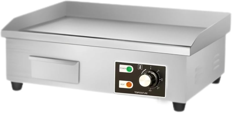 MAGIC SELECT Elektromos Grillező Lap 55x35 cm - Rozsdamentes Acél, 3000W, 300°C Termosztát, Olajgyűjtővel, Húshoz, Halhoz

AI: I've created 