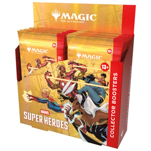 Magic: The Gathering Marvel Super Heroes Collector Booster Box – Kolekcionarska kartaška igra, 12 paketića