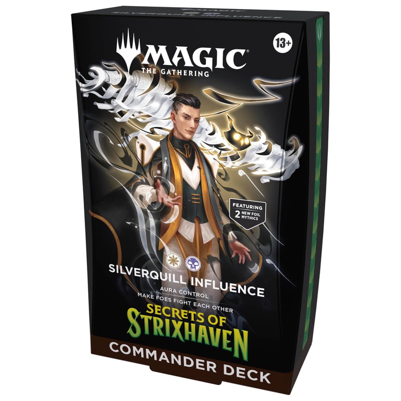 Magic: The Gathering Secrets of Strixhaven Commander balíček – Silverquill Statement, anglická verzia kartovej hry na strategické budovanie balíčkov