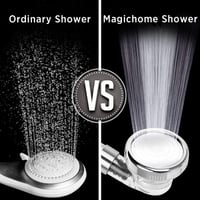 Magichome Ionos Kézi Zuhanyfej 3 Vízsugár Funkcióval - Víztakarékos Technológia, Beépített Szűrőrendszer, Falra Szerelhető, Kerek Forma 3