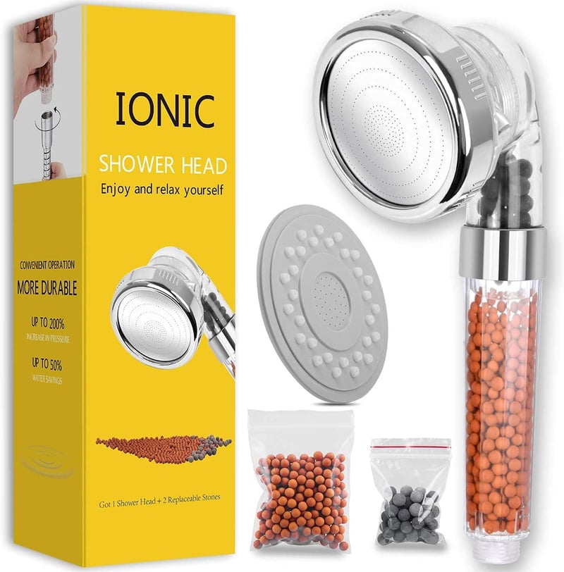 Magichome Ionos Kézi Zuhanyfej 3 Vízsugár Funkcióval - Víztakarékos Technológia, Beépített Szűrőrendszer, Falra Szerelhető, Kerek Forma