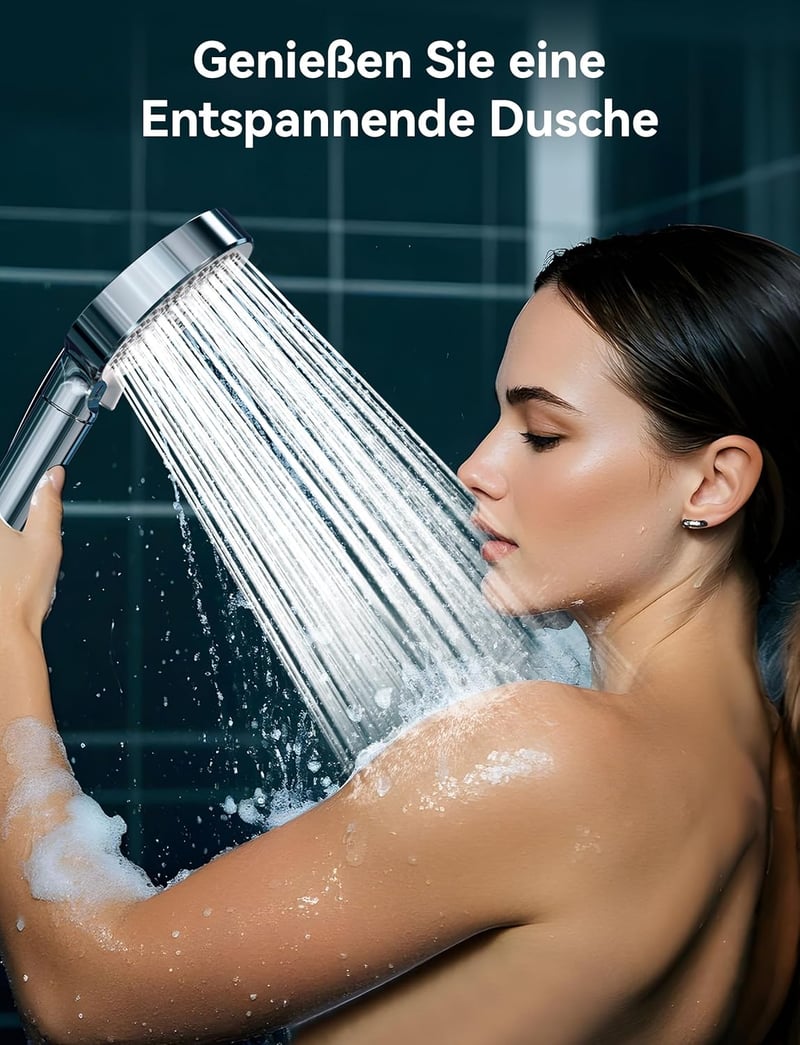 Magichome Zuhanyfej 20 Rétegű Szűrővel Víztakarékos Kézi Zuhany 5 Sugártípus Nagy Nyomás Kemény Víz Ellen Fehér Króm