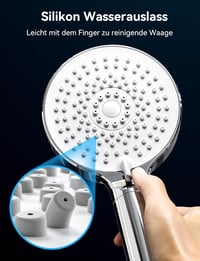 Magichome Zuhanyfej 20 Rétegű Szűrővel Víztakarékos Kézi Zuhany 5 Sugártípus Nagy Nyomás Kemény Víz Ellen Fehér Króm 6