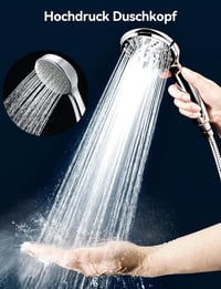Magichome Zuhanyfej Nagy Nyomású Kézi Zuhany 5 Sugártípus Víztakarékos Króm Bevonatú Modern Kerek Forma 1,5m Tömlő 2