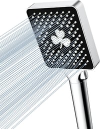 Magichome Zuhanyfej Nagy Nyomású Kézi Zuhany 6 Sugártípussal Víztakarékos Esőzuhany Króm Fekete Modern 1