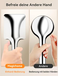 Magichome Zuhanyfej Nagy Nyomású Kézi Zuhany 6 Sugártípussal Víztakarékos Esőzuhany Króm Fekete Modern 3