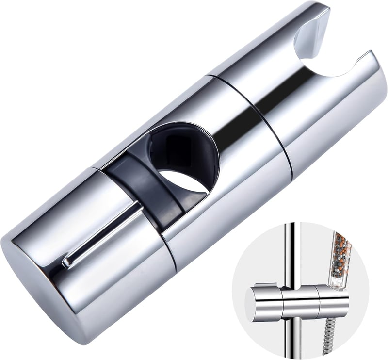 Magichome Zuhanyfej Tartó 19-25 mm Zuhanyrudakhoz, Fúrás Nélküli Állítható Króm Zuhany Tartó Konzol