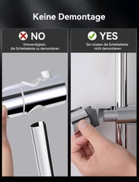 Magichome Zuhanyfej Tartó 19-25 mm Zuhanyrudakhoz, Fúrás Nélküli Állítható Króm Zuhany Tartó Konzol 2