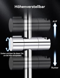 Magichome Zuhanyfej Tartó 19-25 mm Zuhanyrudakhoz, Fúrás Nélküli Állítható Króm Zuhany Tartó Konzol 4