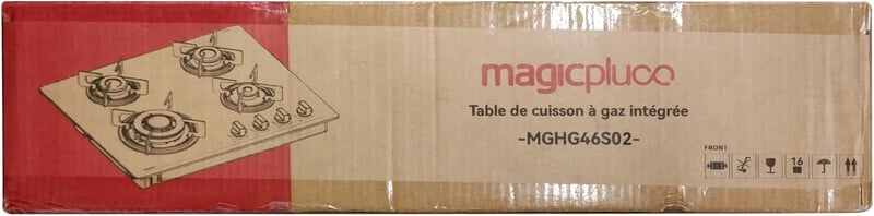 Magicplux 4 égős beépíthető gázfőzőlap 60 cm, városi és palackos gáz, 7800W