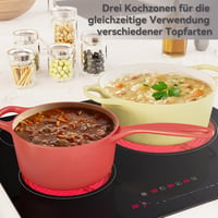 magicplux 59 cm üvegkerámia főzőlap 3 égővel, 6600W, 16 fokozat, érintésvezérlés, gyermekzár, időzítő 4