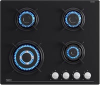 magicplux Beépíthető gázfőzőlap 4 égő 60 cm üvegfelület városi gáz és palackos gáz 8500W 1