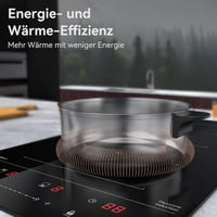 magicplux Beépíthető Indukciós Főzőlap 29 cm - 2 Zónás + Flex Zóna, 9 Teljesítményszint, Gyerekzár, Időzítő, Érintőgombos, 3500W 5