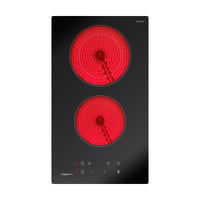 magicplux Üvegkerámia Főzőlap 2 Zónával, 29,5 cm, 9 Hőfokozat, Érintőgombos Vezérlés, Gyerekzár, Időzítő, 3400W, Minden Edénytípushoz Alkalm 1