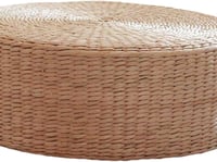 MagiDeal Boho natúr szalma padlópárna, kézzel szőtt tatami ülőpárna - 40x40x10 cm 8
