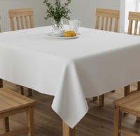 MAGNA COLLECTION Obdĺžnikový obrus 140x300 cm, 100% bavlna, prateľný, biely, vianočná a sviatočná dekorácia, na jedálenský stôl 8