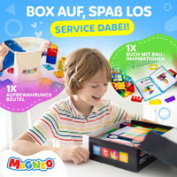 Set de construcție magnetică Magneo, 120 piese, cu 2 mașinuțe, pentru copii de la 3 ani, jucărie educativă creativă 7