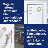 magnetoplan Magnetofix Mágneses Keret A4 Szürke 5 db-os Csomag - A4, 2-gray 3