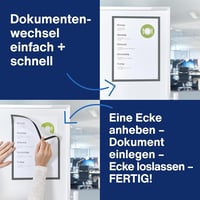 magnetoplan Magnetofix Mágneses Keret A4 Szürke 5 db-os Csomag - A4, 2-gray 2