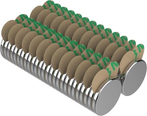 Magnetpro 50 db öntapadós mágnes 8x1 mm páros készlet oktatáshoz és iparra