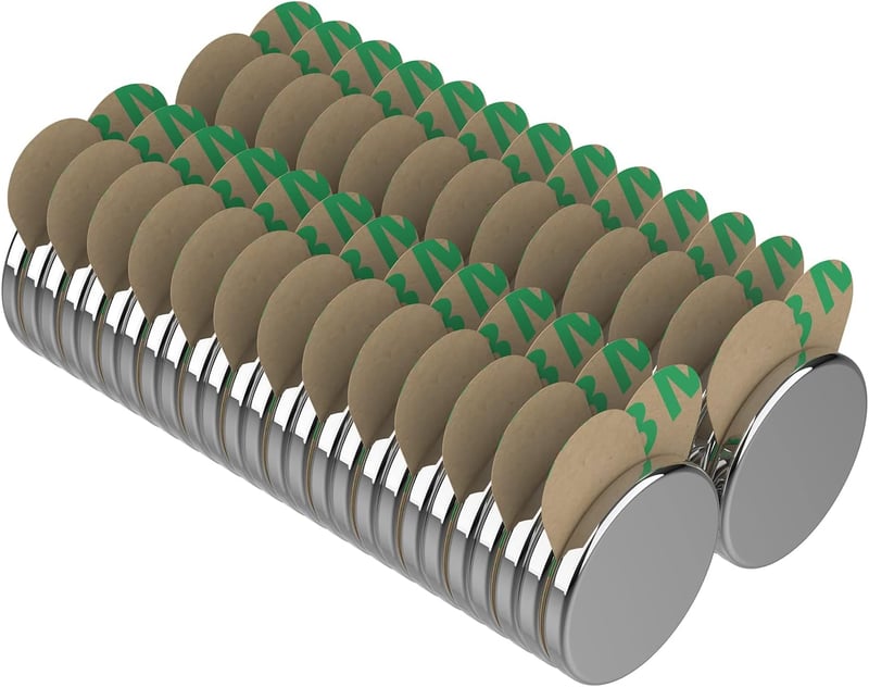 Magnetpro 50 db öntapadós mágnes 8x1 mm páros készlet oktatáshoz és iparra
